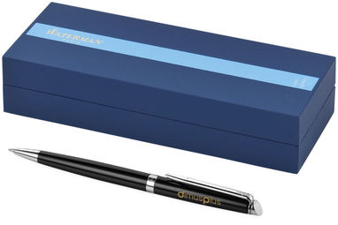 Шариковая ручка Hémisphère, цвет сплошной черный, серебряный - 10651102- Фото №2