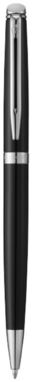 Кулькова ручка Hémisphère, колір суцільний чорний, срібний - 10651102- Фото №4