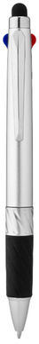 Кулькова ручка-стилус Burnie з декількома стержнями, колір срібний - 10653100- Фото №1