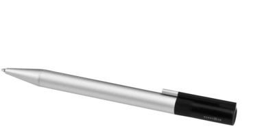 Кулькова ручка Voyager, колір срібний, суцільний чорний - 10653402- Фото №5