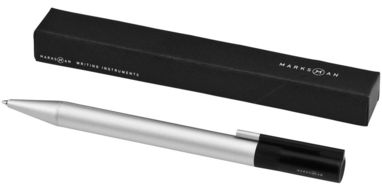 Кулькова ручка Voyager, колір срібний, суцільний чорний - 10653402- Фото №6