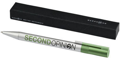 Шариковая ручка Voyager, цвет серебряный, зеленый - 10653403- Фото №3