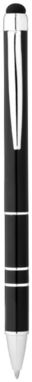 Кулькова ручка-стилус Charleston, колір суцільний чорний - 10654000- Фото №1