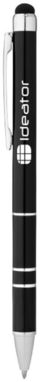 Кулькова ручка-стилус Charleston, колір суцільний чорний - 10654000- Фото №2