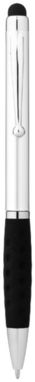 Кулькова ручка-стилус Ziggy, колір срібний, суцільний чорний - 10654101- Фото №1