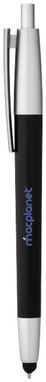 Кулькова ручка-стилус Salta, колір суцільний чорний, срібний - 10654200- Фото №2