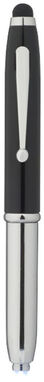 Шариковая ручка-стилус Xenon, цвет сплошной черный, серебряный - 10654300- Фото №1