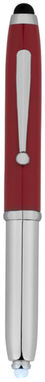 Кулькова ручка-стилус Xenon, колір червоний, срібний - 10654302- Фото №1