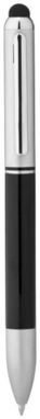 Шариковая ручка-стилус Seosan с несколькими стержнями, цвет сплошной черный, серебряный - 10654400- Фото №1