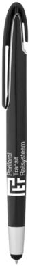 Шариковая ручка-стилус Rio, цвет сплошной черный - 10657300- Фото №2