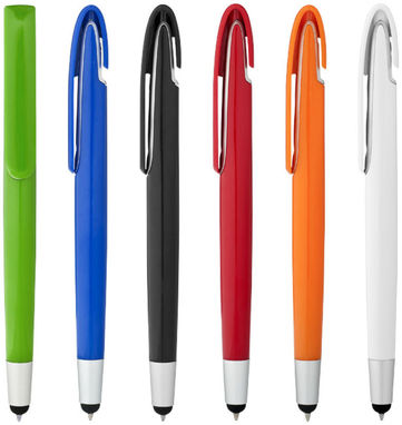 Шариковая ручка-стилус Rio, цвет сплошной черный - 10657300- Фото №3