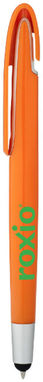 Кулькова ручка-стилус Rio, колір оранжевий - 10657304- Фото №2
