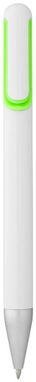 Кулькова ручка Nassau, колір білий, зелений - 10657903- Фото №1