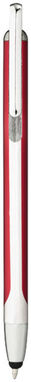Кулькова ручка-стилус Sansa, колір червоний, срібний - 10658202- Фото №1