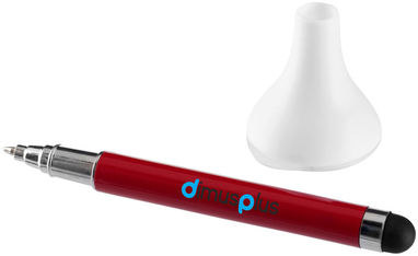 Кулькова ручка-стилус і очищувач екрану Bullet, колір червоний - 10659502- Фото №2