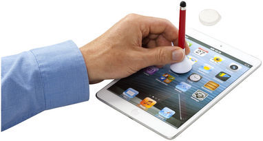 Шариковая ручка-стилус и очиститель экрана Bullet, цвет красный - 10659502- Фото №5