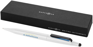 Шариковая ручка-стилус Trigon, цвет белый - 10659800- Фото №2