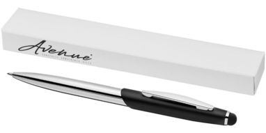 Шариковая ручка-стилус Geneva, цвет сплошной черный, серебряный - 10666900- Фото №1