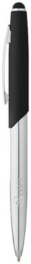 Шариковая ручка-стилус Geneva, цвет сплошной черный, серебряный - 10666900- Фото №2