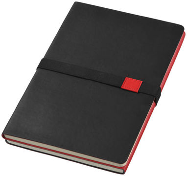 Блокнот Doppio А5, цвет сплошной черный, красный - 10669000- Фото №1