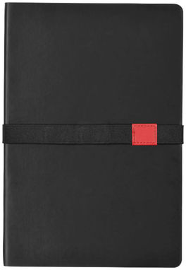 Блокнот Doppio А5, цвет сплошной черный, красный - 10669000- Фото №6
