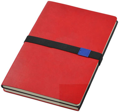 Блокнот Doppio А5, цвет сплошной черный, красный - 10669000- Фото №12