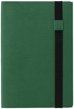 Блокнот Doppio А5, цвет сплошной черный, зеленый - 10669004- Фото №5
