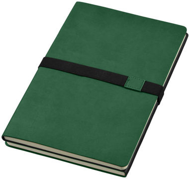 Блокнот Doppio А5, цвет сплошной черный, зеленый - 10669004- Фото №8