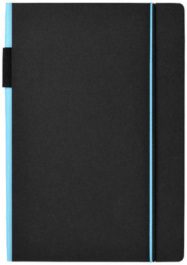 Блокнот Cuppia А5, цвет сплошной черный, светло-синий - 10669201- Фото №6