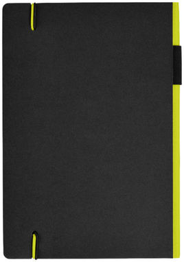 Блокнот Cuppia А5, цвет сплошной черный, лайм - 10669204- Фото №5