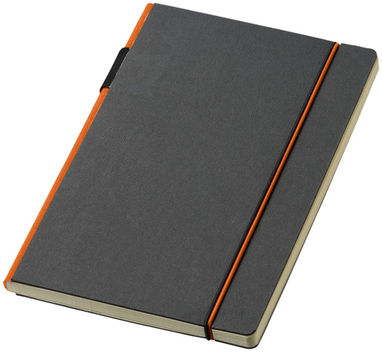 Блокнот Cuppia А5, колір суцільний чорний, помаранчевий - 10669205- Фото №1