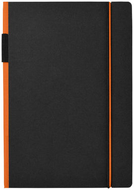 Блокнот Cuppia А5, колір суцільний чорний, помаранчевий - 10669205- Фото №3