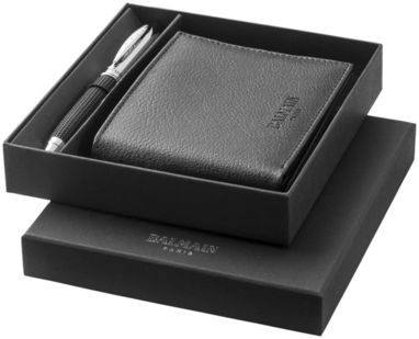 Подарочный набор ручек, цвет сплошной черный - 10670400- Фото №1
