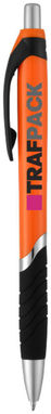 Кулькова ручка Turbo, колір оранжевий, суцільний чорний - 10671302- Фото №4