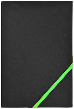 Блокнот Travers А5, цвет сплошной черный, зеленый - 10674201- Фото №4
