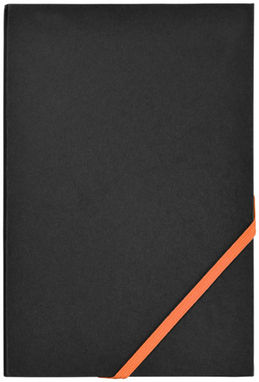 Блокнот Travers А5, цвет сплошной черный, оранжевый - 10674203- Фото №4