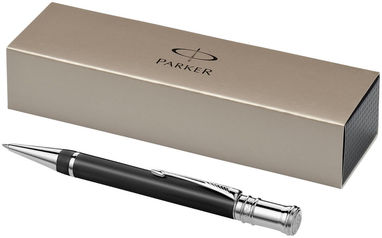 Кулькова ручка Duofold Premium, колір суцільний чорний, срібний - 10674601- Фото №1