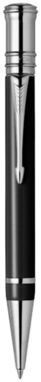 Кулькова ручка Duofold Premium, колір суцільний чорний, срібний - 10674601- Фото №4