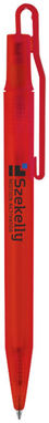 Кулькова ручка Huron, колір червоний прозорий - 10677502- Фото №3
