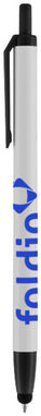Шариковая ручка-стилус Milford, цвет белый, сплошной черный - 10677900- Фото №2