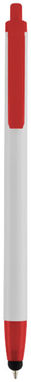 Шариковая ручка-стилус Milford, цвет белый, красный - 10677902- Фото №1