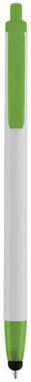 Кулькова ручка-стилус Milford, колір білий, зелений - 10677903- Фото №1