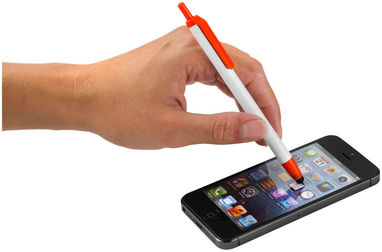 Шариковая ручка-стилус Milford, цвет белый, оранжевый - 10677904- Фото №3