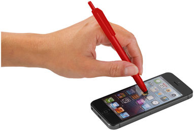 Шариковая ручка-стилус Norfolk, цвет красный - 10678002- Фото №3