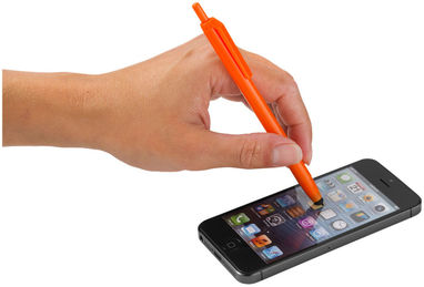 Кулькова ручка-стилус Norfolk, колір оранжевий - 10678004- Фото №3
