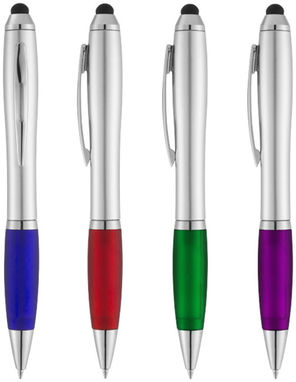 Шариковая ручка-стилус Nash, цвет серебряный, синий - 10678500- Фото №4