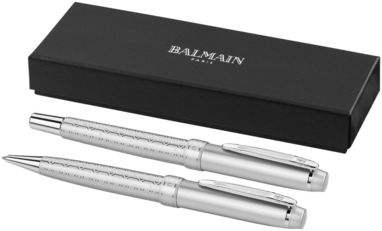 Подарунковий набір ручок, колір срібний - 10680500- Фото №1