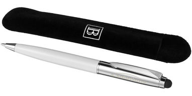 Шариковая ручка-стилус, цвет белый, серебряный - 10681702- Фото №2
