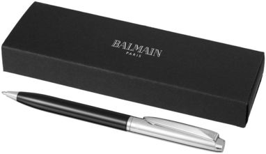 Шариковая ручка, цвет сплошной черный, серебряный - 10681801- Фото №1