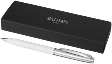 Шариковая ручка, цвет белый, серебряный - 10681802- Фото №1